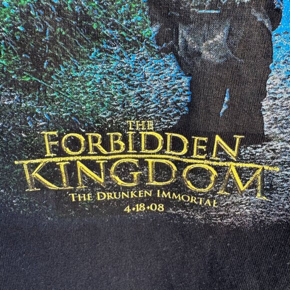 The Forbidden Kingdom Vintage Jackie Chan T-Shirt Black Graphic Tee Lionsgate - Picture 2 of 7